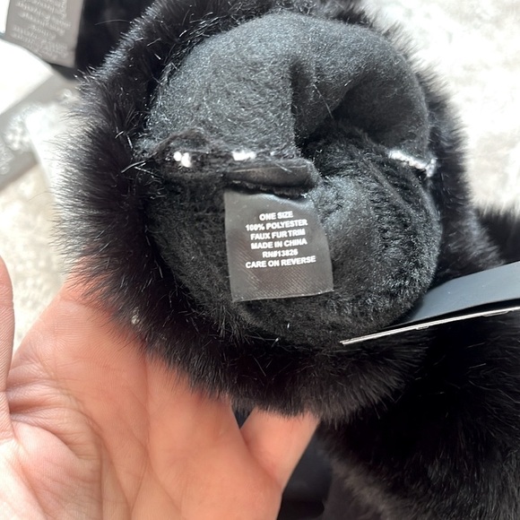 NWT Vince Camuto Faux Fur Earmuffs w/ Embellished Headband & Marcus Adler Gloves main image 4